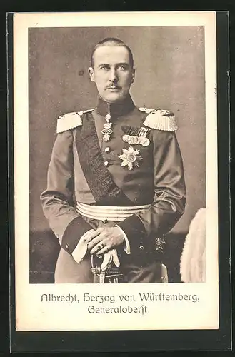 AK Herzog Albrecht von Württemberg in der Uniform eines Generaloberst