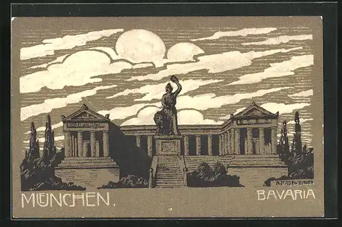 AK München, Bavaria und Ruhmeshalle