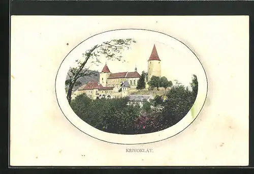 AK Krivoklát, Blick zur Burg