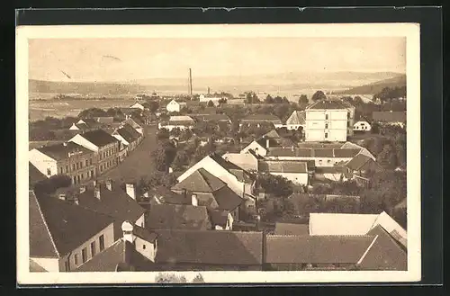 AK Chynov, Celkovy Pohled, Blick über die Dächer der Stadt