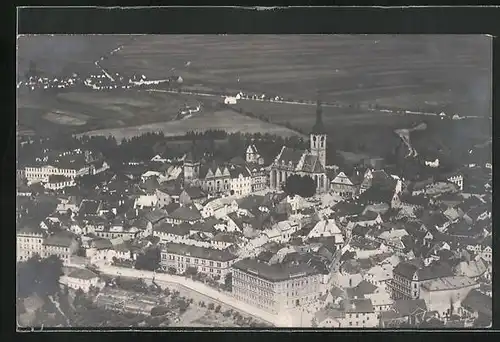 AK Tabor, Pohledy s Letadla, Fliegeraufnahme der Stadt