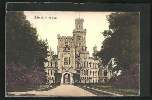 AK Hluboka, auf dem Weg zum Schloss