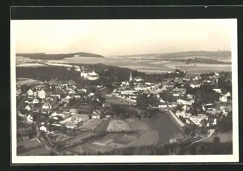 AK Ledec nad Sazavou, Fliegeraufnahme der gesamten Ortschaft