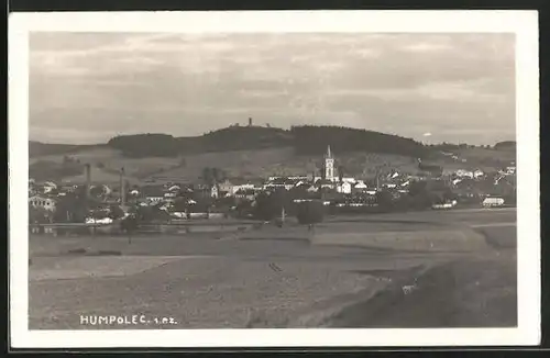 AK Humpolec, Panoramaansicht der Stadt von den Feldern aus