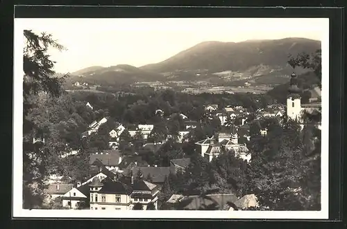 AK Lazne Rozno p. Radh., Stadtansicht und Blick zur Kirche