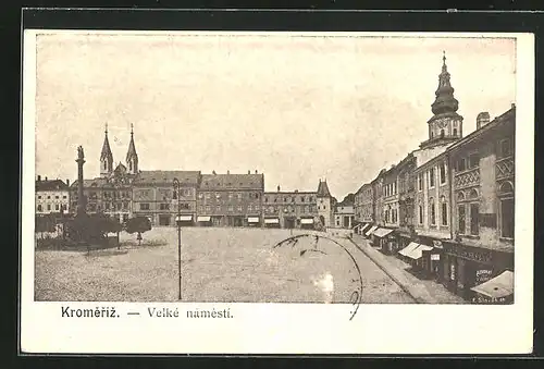 AK Kromeriz, Velke Namesti, Partie am Ehrenmal