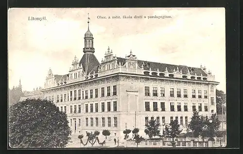 AK Leitomischl / Litomysl, Obec. a mest. skola divci a paedagogium