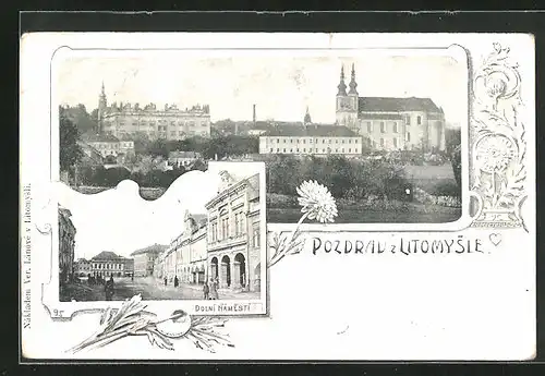 AK Leitomischl / Litomysl, Dolni Namesti, Zamek