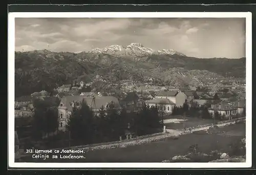 AK Cetinje / Cettigne, sa Lovcenom, Blick über den gesamten Ort