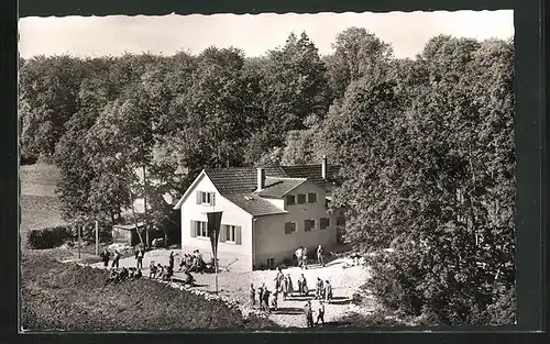 AK Urach, Naturfreundehaus Rohrauer Hütte am Rutschenfelsen