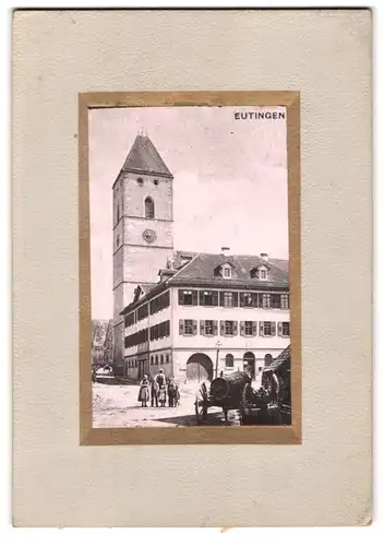 Fotografie unbekannter Fotograf, Ansicht Eutingen, Blick in die Marktstrasse mit Kathol. Kirche