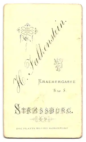 Fotografie H. Falkenstein, Strassburg, Kraemergasse 8, Ansicht Strassburg, Stadtansicht mit Blick zum Münster