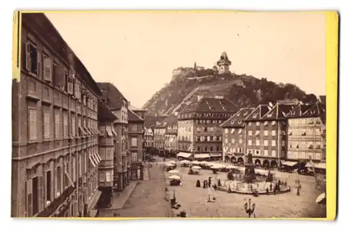 Fotografie unbekannter Fotograf, Ansicht Graz, Blick auf den Marktplatz