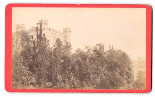 Fotografie unbekannter Fotograf, Ansicht Hohenschwangau, Blick auf das Schloss Hohenschwangau