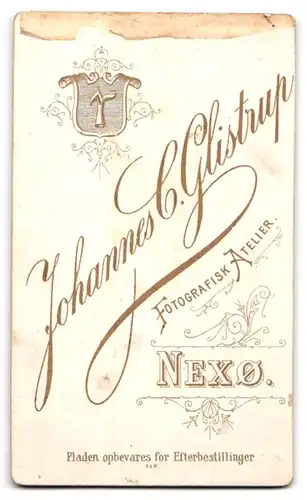 Fotografie Johannes C. Glistrup, Nexö, Zwei Kleinkinder in karrierten Kleidern