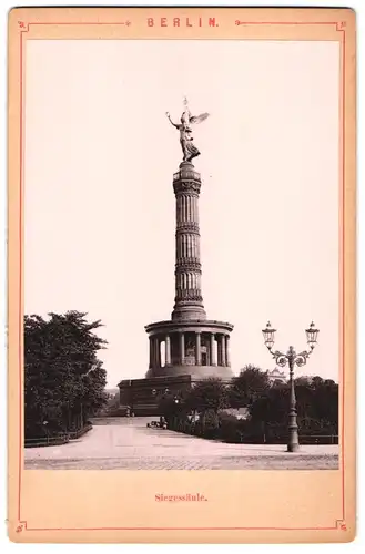 Fotografie unbekannter Fotograf, Ansicht Berlin, Blick auf die Siegessäule mit Goldelse