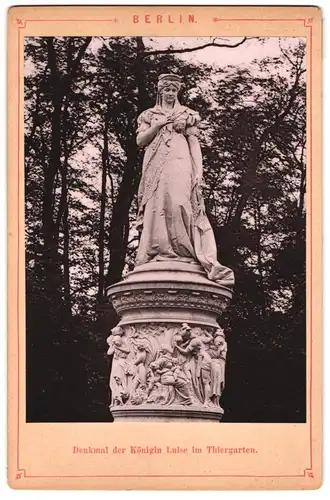 Fotografie unbekannter Fotograf, Ansicht Berlin, Denkmal der Königin Luise im Tiergarten