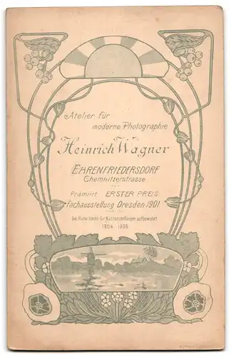 Fotografie H. Wagner, Ehrenfriedersdorf, Chemnitzerstrasse, Dame stehend in eleganter Kleidung