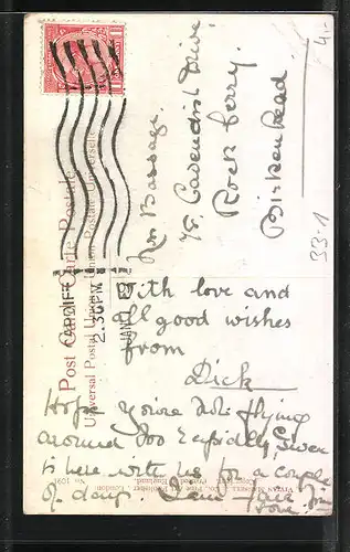 AK Some Cigar, Kleiner Junge mit Baskenmütze und Zigarre