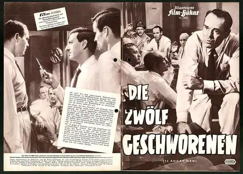 Filmprogramm IFB Nr. 3852, Die zwölf Geschworenen, Henry Fonda, Lee J. Cobb, Regie: Sidney Lumet