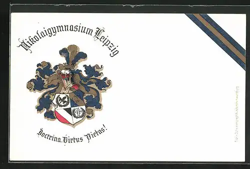 AK Leipzig, Nikolaigymnasium, Doctrina Virtus Pietas!, Studentenwappen