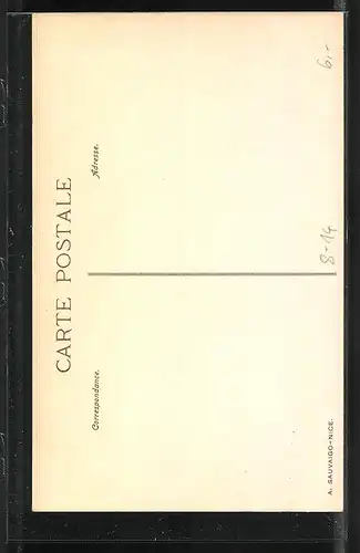 AK Menton, Frontière Franco Italienne, Grenze