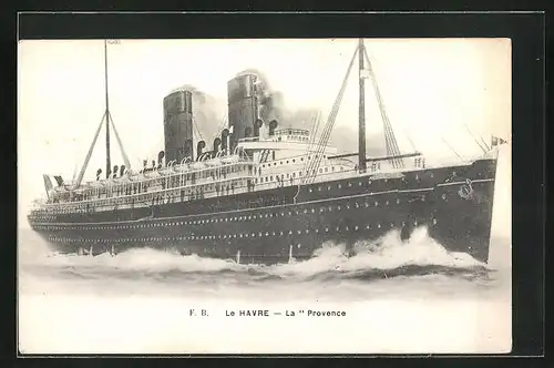 AK Le Havre, Passagierschiff Provence in Fahrt