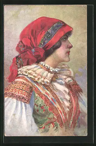 Künstler-AK Ceskoslovenske narodni kroje