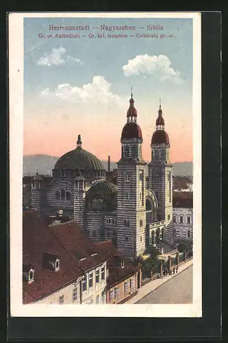 AK Hermannstadt, Gr.-or. Kathedrale, Gr. kel. templom