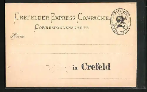 AK Crefeld, Crefelder Express-Compagnie, Private Stadtpost