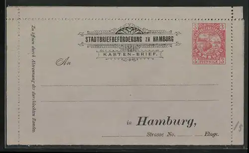 AK Hamburg, Stadtbriefbeförderung, Private Stadtpost