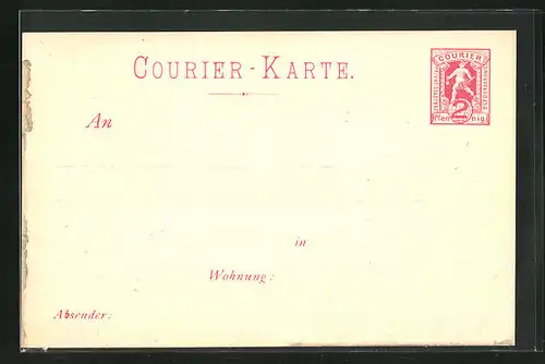 AK Courier-Karte, Private Stadtpost