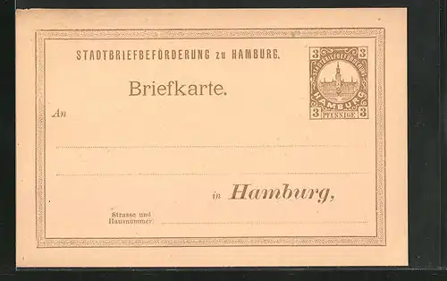 AK Hamburg, Stadtbriefbeförderung, Private Stadtpost