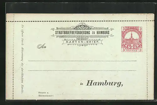 AK Hamburg, Stadtbriefbeförderung, Private Stadtpost