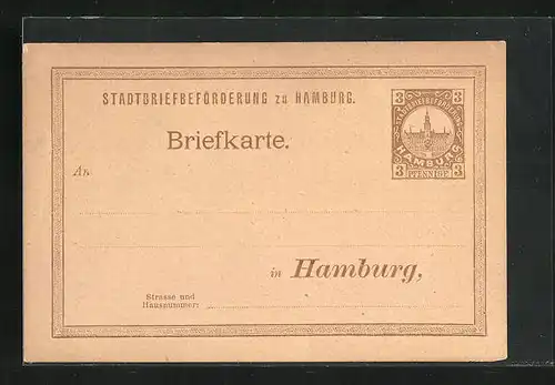 AK Hamburg, Stadtbriefbeförderung, Private Stadtpost