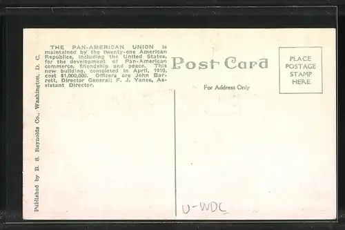 AK Washington D.C., Pan-American Union