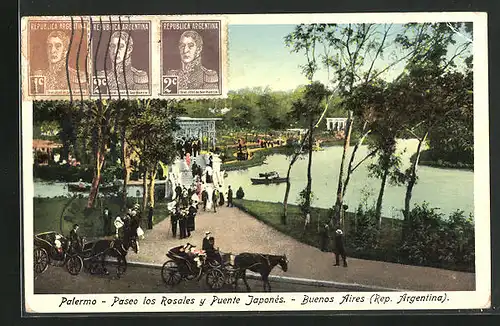 AK Buenos Aires, Paseo los Rosales y Puente Japonés