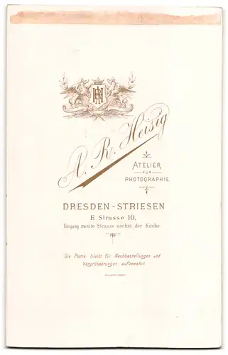 Fotografie A. R. Heisig, Dresden-Striesen, E. Strasse 10, Portrait modisch gekleideter Herr mit Vollbart