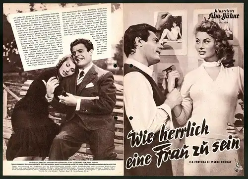 Filmprogramm IFB Nr. 3214, Wie herrlich eine Frau zu sein, Sophia Loren, Charles Boyer, Regie: Alessandro Blasetti