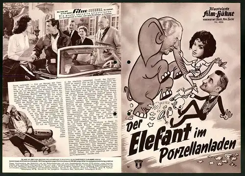 Filmprogramm IFB Nr. 4306, Der Elefant im Porzellanladen, Carl Wery, Mara Lane, Rudolf Vogel, Regie: Heinz Paul