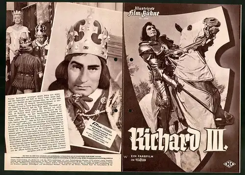 Filmprogramm IFB Nr. 3444, Richard III., Cedric Hardwicke, Nicholas Hannen, John Gielgud, Regie: Laurence Oliver