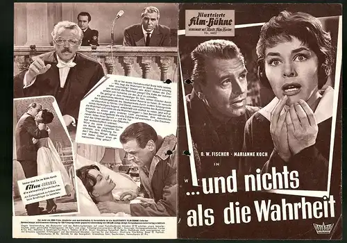Filmprogramm IFB Nr. 4402, ...und nichts als die Wahrheit, O. W. Fischer, Marianne Koch, Regie: Franz Peter Wirth