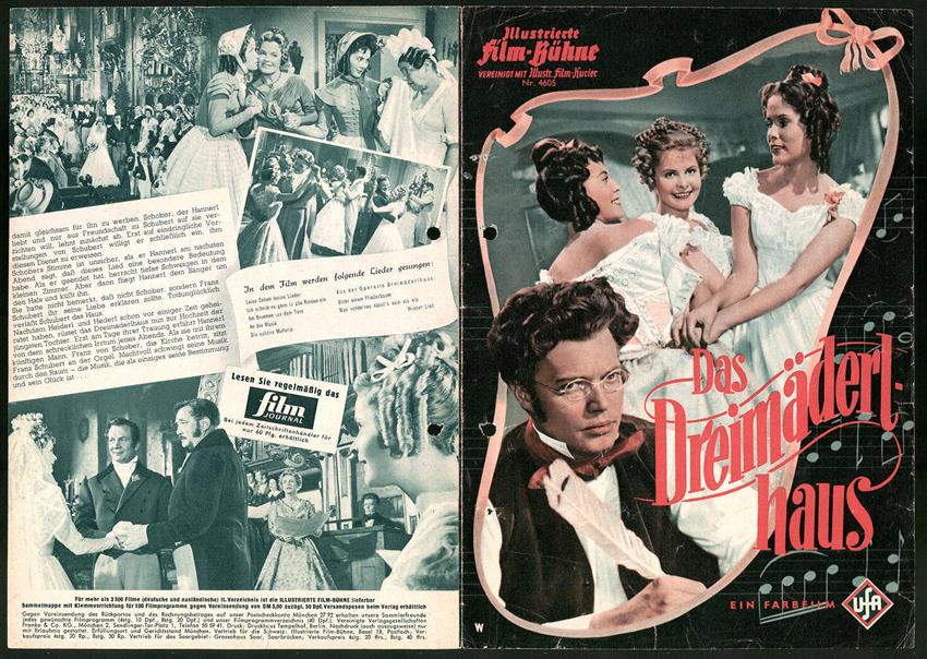 Filmprogramm IFB Nr. 4605, Das Dreimäderlhaus, Karlheinz Böhm, Johanna