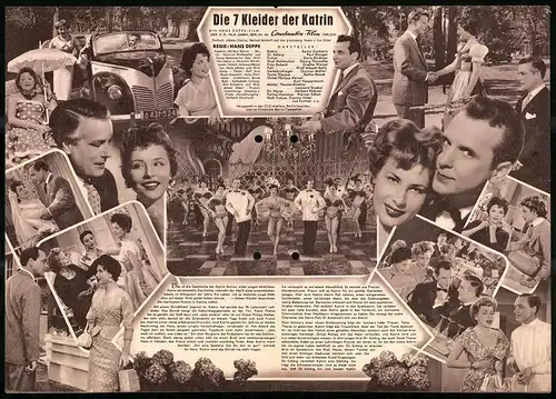 Filmprogramm IFB Nr. 2443, Die 7 Kleider der Katrin, Sonja Ziemann, Paul Klinger, Doris Kirchner, Regie: Hans Deppe