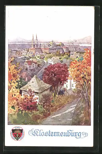 Künstler-AK Deutscher Schulverein Nr. 234: Klosterneuburg, Teilansicht