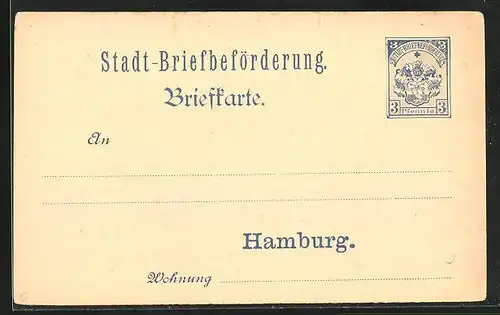 AK Hamburg, Private Stadtpost Stadt-Briefbeförderung