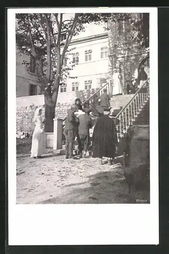 AK Cetinje / Cettigne, Donaseni Ranenych do Nemocnice Danila