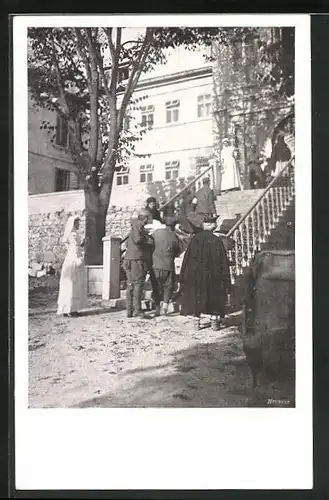 AK Cetinje / Cettigne, Donaseni Ranenych do Nemocnice Danila