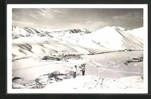 AK Sun Valley, ID, The Valley from Dollar Mountain, Skifahrer