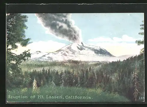 AK California, Erruption of Mt. Lassen, Vulkan
